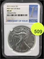 2015 NGC MS69 American Silver Eagle