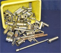 Lot Various Sized Sockets, Ratchets & Extensions
