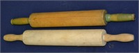 Two Vintage Wooden Rolling Pins