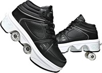 TAILORIA Double Row Skate Shoes Four Wheel Kick Ro