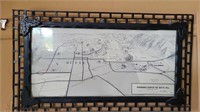 '63 BUTTE GEOLOGICAL PLAT MAP FRAMED 33" X 19"