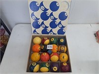 Billard Ball Set in Box by Ambassador