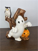 Vintage Ceramic Halloween Ghost Candle Holder