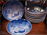 12 B&G Christmas plates: dated 1970 (2), 1971