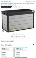 New Keter Denali 200 Gallon Resin Large Deck Box