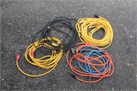 Five extension cords