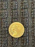 1929 $2.50 Indian head gold coin