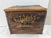 "Cheap Ass Wine" Wooden Box