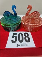 (2) Swan Candy Dishes