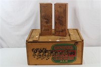 3 Vtg. Genesee 12 Horse Ale + Alberta Wood Crates