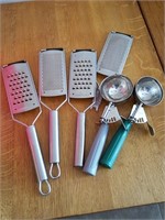 scoops and graters