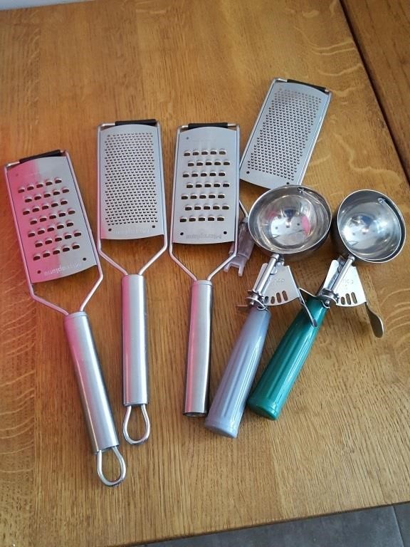 scoops and graters