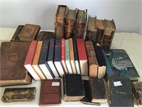 lot of antique books