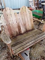 Wooden outdoor bench