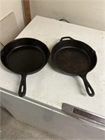 TWO 10 INCH CAST IRON SKILLETS