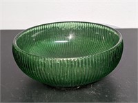 Vintage E.O. Brody Green Ribbed Bowl