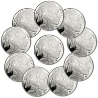 (10) Buffalo Design 1 oz Silver Rounds
