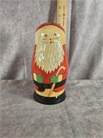 SANTA WOODEN NESTING DOLL SET