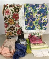 Lot of Vintage Tablecloths Floral Patterns