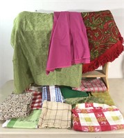 Lot of Vintage Tablecloths Red & Green