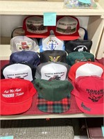 19 assorted baseball caps