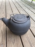 CAST IRON TEAPOT #8 STAR TOP HOLE IN BOTTOM