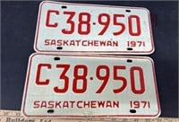 Set of 1971 Saskatchewan Commercial License
