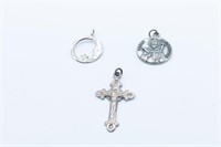 Three sterling silver pendants