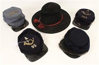 Group of Reenactor's Civil War Hats