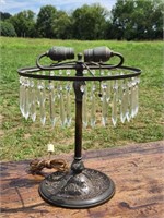 Antique E. M. & Co. Bronze Lamp - No Globe