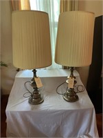 Pair of brass like lamps