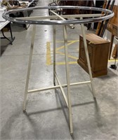 (AF) Metal Collapsible stand with round top.