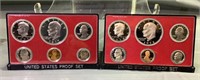 1977 and 78 US proof coin sets