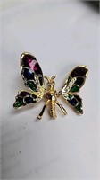 Vintage Butterfly Brooch with Moving Wings