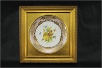 Vintage Framed Mark Roberts Plate Depicting Citrus