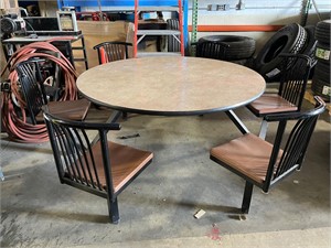 Industrial table and chairs