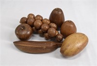 6pc Wooden Fruits Decor 4" - 6"