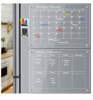 Acrylic Magnetic Monthly and Weekly Calendars