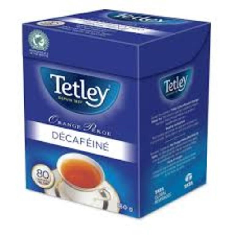 Tetley Decaffeinated Orange Pekoe Tea, 80 tea