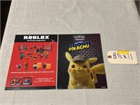 8.5 x 11 Roblox + Pikachu