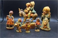 Vintage ANRI Wood Carved Figurines
