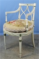 Adams Style Paint Decorated Armchair