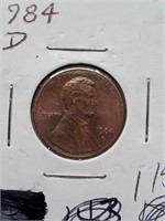 BU Toned 1984-D Lincoln Penny