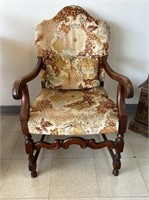 Antique wood framed Vintage Armchair