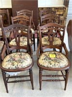 Set of 6 Antique Dining Chairs