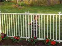 No-Dig Vinyl Garden Picket Fence Panel Kit 2-PacK