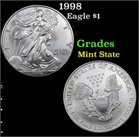 1998 Eagle $1 Grades Mint State