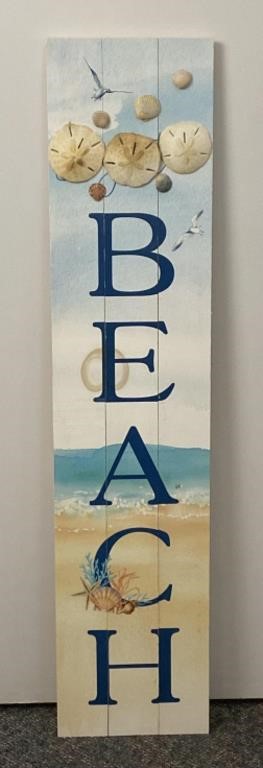 Beach Wall Decor sign 10 1/2?x47?, Handmade