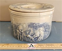 Hunting Scene Lidded Dish