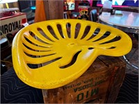 Yellow Vintage Tractor Seat